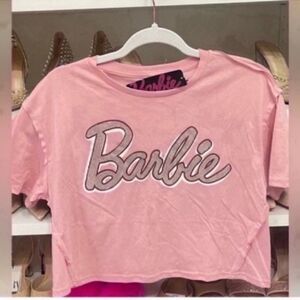 New Cute Barbie crop with bling! NWT! Size M